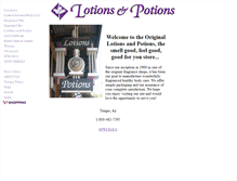 Tablet Screenshot of lotionsandpotions.com